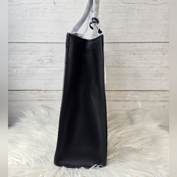 Marc Jacobs Grind Leather Black Tote Bag Women's Luxury Modern Contemporary - Picture 4 of 12